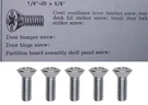 Cowl/deck/trunk/door/hinge Screws! For Classic & Vintage Vehicles Etc (10PCS). Fixed Price $29.50.