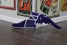 Rare Nos 1950S Goodyear Tire Dealer Embossed Porcelain Wingfoot Sign Gas Oil Bw. Fixed Price $625.00.