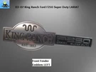 3C3416B115BA 03 To 07 "ford F250 King Ranch Super Duty Lariat" Fender Emblem. Fixed Price $44.10.
