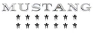1965-72 Mustang; "mustang" Trunk Lid/fender Emblem Letter Set. Fixed Price $23.99.