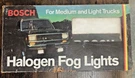 New Open Box Vintage Bosch Touring Halogen Clear Fog Lights Covers Truck 22650. Fixed Price $210.00.