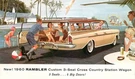 Advertising Postcard 1960 Rambler Custom 3-SEAT Cross Country Station Wagon. Fixed Price $8.95.
