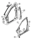 Genuine Mopar Pillar Inner Panel Right 5109668AA. Fixed Price $73.84.