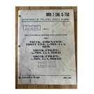 Ord Snl G-758 Army Manual Truck Ambulance M170 M38A1 April 1956 Militaria. Fixed Price $85.00.