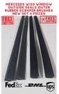 Mercedes W123 Window Outside Seals Outer Rubber Scraper Brushes New Set 4 Pieces. Fixed Price $95.95.