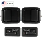 Door Handle Black Inside & Outside Kit Set Of For 1997-2004 Jeep Wrangler. Fixed Price $32.86.
