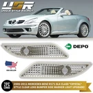 Euro Clear Front Bumper Side Marker Lights For 05-11 Mercedes R171 Slk Class. Fixed Price $49.95.