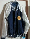 Chrysler Varsity Jacket Xl Navy White Logo Striped Ribbing Button Men. Fixed Price $50.50.