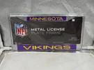 Minnesota Vikings Nfl Laser Cut License Plate Frame Rico. Fixed Price $29.99.