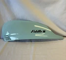 Sym Fiddle Iii Left Side Body Panel, Oem W/ Emblem. Sky Blue 83600-XEA-0000. Fixed Price $117.00.