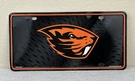 Oregon State Beavers Mascot License Plate Metal Car Tag - Black Orange. Fixed Price $16.95.