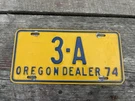 1974 Oregon Dealer License Plate Ford Dodge Chevrolet Mobar. Fixed Price $29.00.