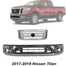 Front Bumper Face Bar Chrome & Grille Assembly Kit For 2017-2019 Nissan Titan. Fixed Price $1062.80.