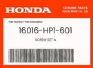 Honda Genuine Screw Set 16016-HP1-601. Fixed Price $23.55.