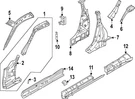Genuine Nissan Body B-pillar Reinforcement 76514-1EA1A. Fixed Price $559.31.