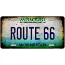 Route 66 Missouri License Plate Metal Sign 12X6 Wall Decor Usa Made. Fixed Price $21.98.