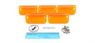 Brocks Lund Parts Amber Orange Moonvisor Lenses Set Of 5 W/ Screws Sun. Fixed Price $74.95.