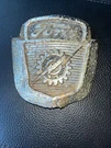 1953-56 Ford F100 Truck Hood Emblem, BAAA-16637-A, Oem Patina Wall Art. Fixed Price $45.00.