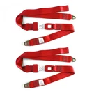 Two Point Red Lap Seat Belts Pair Street Rat Parts Accessories Hotrod Wj. Fixed Price $54.45.
