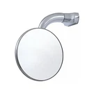 3" Chrome Curved Arm Peep Door Glass Mirror Outside Rear View Hot Rat Rod. Fixed Price $18.95.