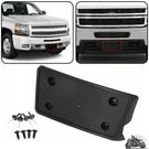 For 2007-2013 Chevy Silverado Front Bumper License Plate Tag Bracket Holder W/hw. Fixed Price $15.49.
