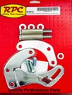 Rpc R3814 Chrome Driver Side Power Steering Pump Bracket; Sbc. Fixed Price $105.29.