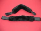 Soft Tie Down Assist Strap Sheepskin 1/2" Wide Motorcycle Handlebar Black. Fixed Price $26.00.