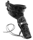 Western Leather Holster Gun Belt 38 / 357 Black Hand Made Cowboy Revolver Pistol. Fixed Price $69.95.