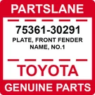 Lexus GS300/350/450H Factory Oem 75361-30291 Rh Fender F-sport Badge Emblem. Fixed Price $33.32.