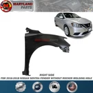 For 2016-2018 Nissan Sentra Right Fender Without Rocker Molding Hole Passenger. Fixed Price $69.99.
