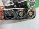 Stewart Warner Green Line Tachometer And Gauges Chrome Panel. Fixed Price $475.00.