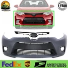 Front Bumper Primed Cover + Upper Lower Grille For 2014-2016 Toyota Corolla. Fixed Price $188.93.