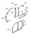 Genuine Mopar B-pillar Reinforcement Right 68340150AB. Fixed Price $309.93.