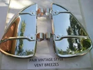 New Pair Of Vintage Style Stainless Steel Vent Deflectors !. Fixed Price $12.99.