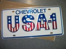 Nos Small Hole USA-1 U.S.A.-1 Chevrolet Gm Dealership License Plate Nice!. Fixed Price $159.99.