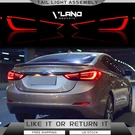 Vland Red Led Tail Lights Fits Hyundai Elantra 2012-2016 Rear Lamps W/sequential. Fixed Price $202.39.