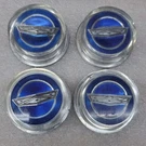 Lot Of 4 1965 1966 Ford Fairlane Galaxie Center Cap Spinners Blue Plastic Insert. Fixed Price $39.99.