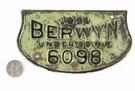 1931 Berwyn Illinois Vehicle License Plate Tax Topper Chicago Vintage. Fixed Price $129.99.