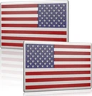 2 Pack American Flag Sticker, 3D Car Military Patriotic Emblem Color. Fixed Price $13.35.