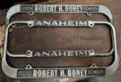 Rare 1940 1951 Dealer License Frame Set Robert Boney Dodge Plymouth Anaheim Ca. Fixed Price $399.99.