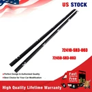 Pair Outer Window Door Molding For 92-95 Honda Civic 72410-SR3-003 72450-SR3-003. Fixed Price $46.98.