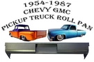 1954-1987 Chevrolet Full Size Truck Stepside Bed Steel Roll Pan With License Box. Fixed Price $161.74.