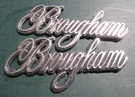 Pair 1985-92 Cadillac Brougham Black Script Fender Logo Emblems 20208138 3-1/2". Fixed Price $31.99.