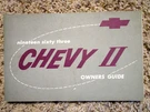1963 Chevy Ii Factory Original Gm Owners Manual Final Edition Part # 3793133. Fixed Price $36.99.