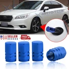 4X Blue Alloy Wheel Tire Air Valve Stem Hub Caps Accessories For Subaru Wrx Sti. Fixed Price $7.99.