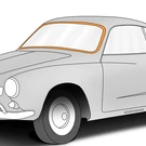 1970 1974 Vw Karmann Ghia Windshield Rubber Seal Groove Style 143845121D. Fixed Price $119.95.