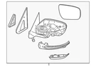 Genuine Nissan Mirror Assembly 96301-3YM4A. Fixed Price $294.96.