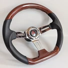 Steering Wheel Fits For Mitsubishi Leather Wood 3000GT Lancer Galant Eclipse. Fixed Price $229.00.