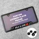 For Nismo Sport Front Rear Carbon Fiber Texture License Plate Frame Cover. Fixed Price $29.99.