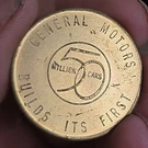 1954 General Motors Builds Its First 50 Million Cars Body By Fisher Token. Fixed Price $15.00.